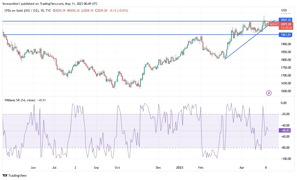 Grafico del Análisis Técnico Oro