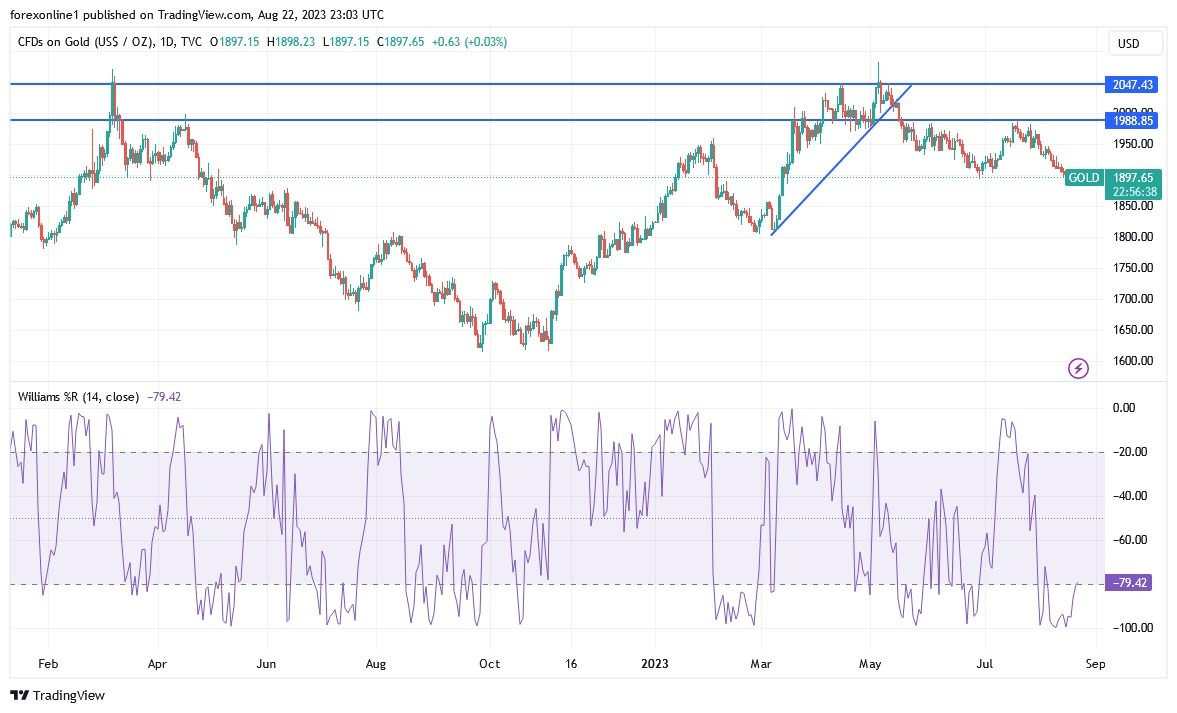 Gráfico del Análisis Técnico XAU/USD Gráfico del Análisis Técnico XAU/USD