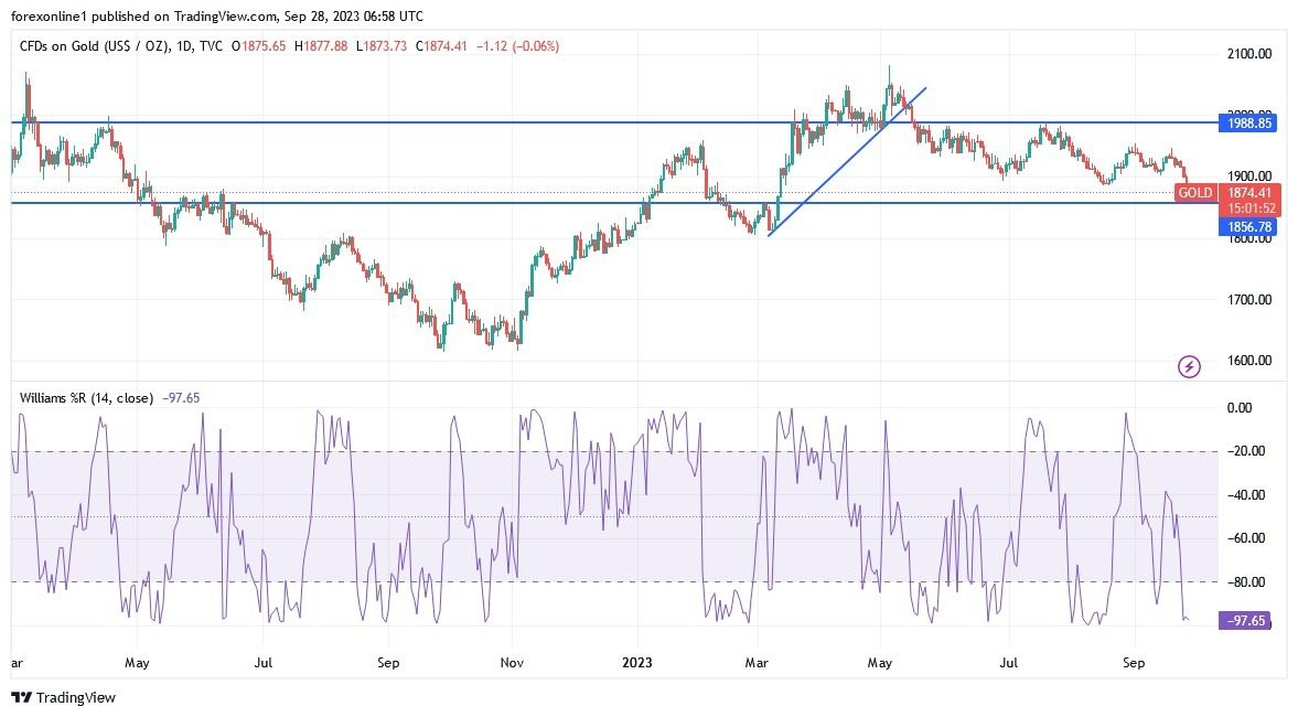 Gráfico del Análisis Técnico Oro