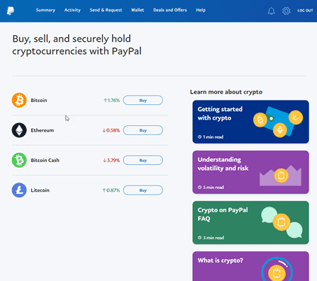 comprare bitcoin con Paypal