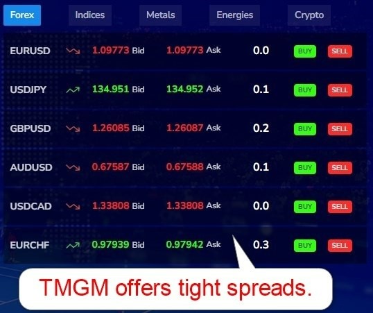 TMGM Trading Fees TMGM Trading Fees