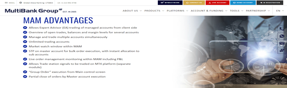 Cuentas MAM multibank