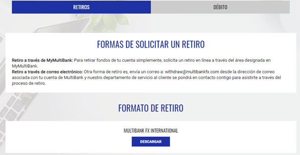 Retiros de MultiBank