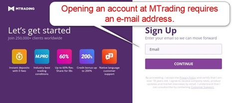 MTrading Account Opening MTrading Account Opening