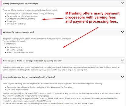 MTrading Deposits MTrading Deposits