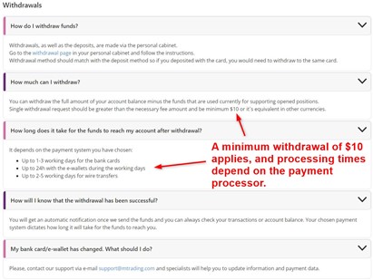MTrading Withdrawals MTrading Withdrawals