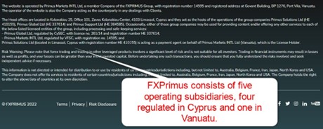 FXPrimus Regulation FXPrimus Regulation