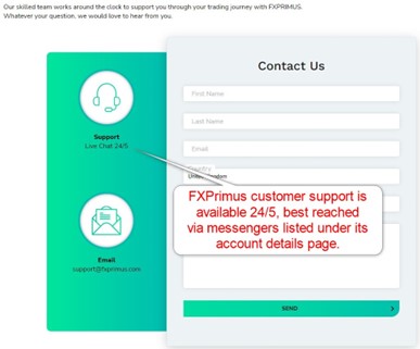 FXPrimus Customer Support FXPrimus Customer Support