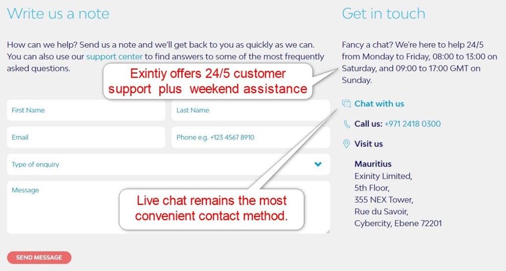 Exinity Customer Support Exinity Customer Support