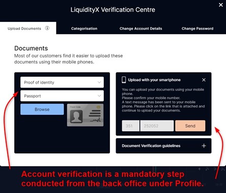 LiquidityX Account Verification LiquidityX Account Verification