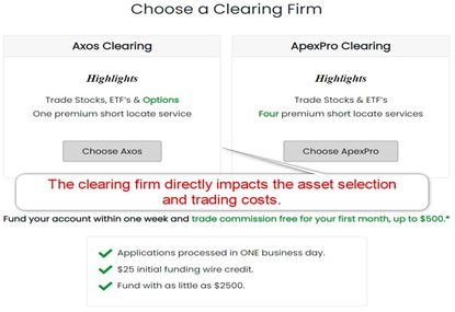 SpeedTrader Account Opening Clearing Firm Selection SpeedTrader Account Opening Clearing Firm Selection