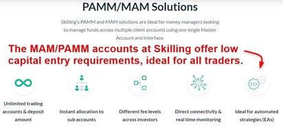 cuentas MAM/PAMM en Skilling