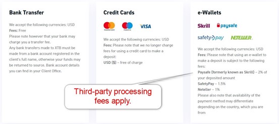 XTB Deposits XTB Deposits