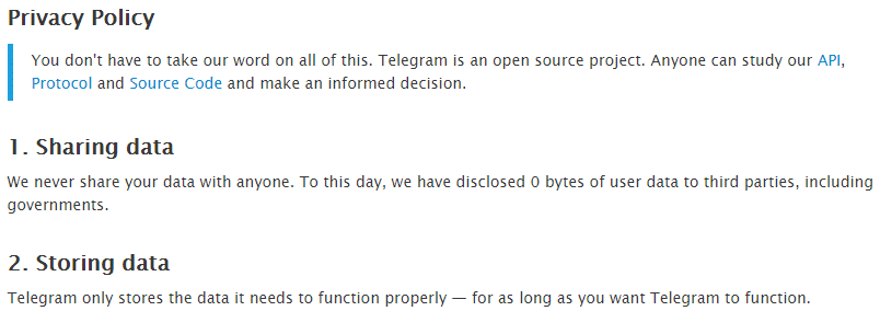 Telegram Privacy Policy Telegram Privacy Policy