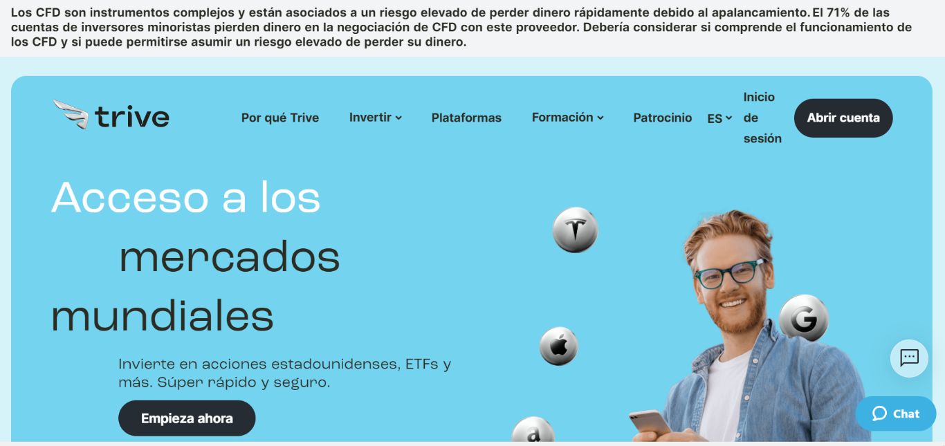 Trive - Pagina de inicio