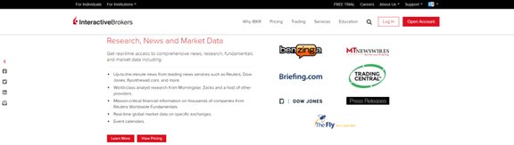 تتضمن TWS العديد من موفري الأبحاث والأخبار عالية الجودة تتضمن TWS العديد من موفري الأبحاث والأخبار عالية الجودة