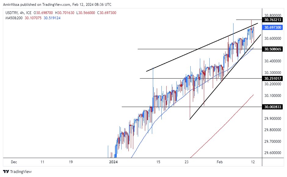 الرسم البياني لزوج الليرة التركية/الدولار الأمريكي الرسم البياني لزوج الليرة التركية/الدولار الأمريكي