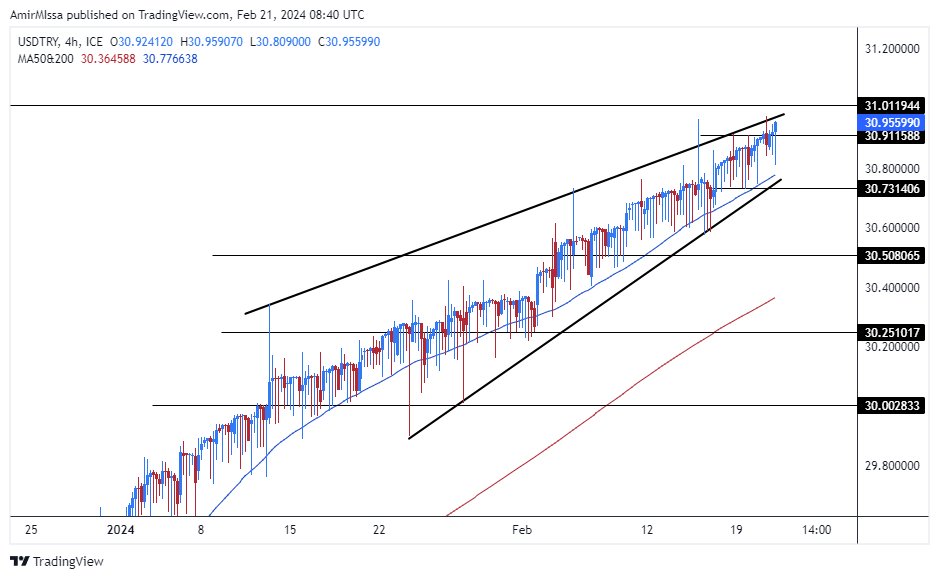 الرسم البياني لزوج الليرة التركية/الدولار الأمريكي الرسم البياني لزوج الليرة التركية/الدولار الأمريكي