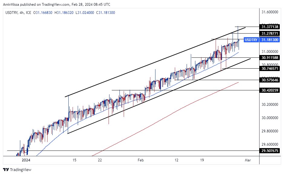 الرسم البياني لزوج الليرة التركية/الدولار الأمريكي الرسم البياني لزوج الليرة التركية/الدولار الأمريكي