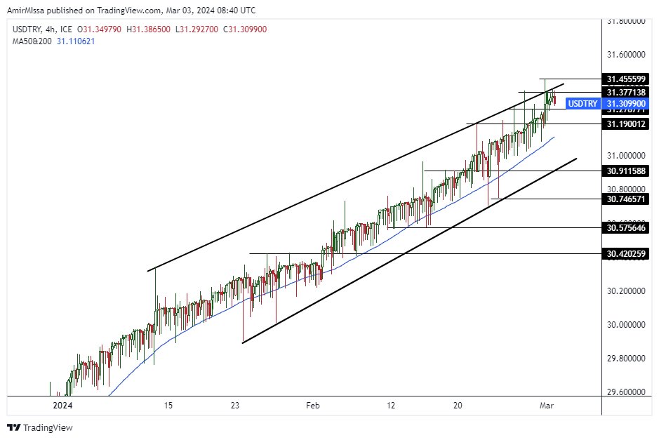 الرسم البياني لزوج الليرة التركية/الدولار الأمريكي الرسم البياني لزوج الليرة التركية/الدولار الأمريكي