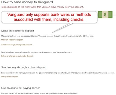 Vanguard Deposits Vanguard Deposits