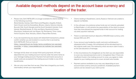 Vantage Deposits Vantage Deposits