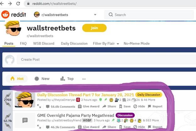 Reddit, Wall Street Bets Reddit, Wall Street Bets