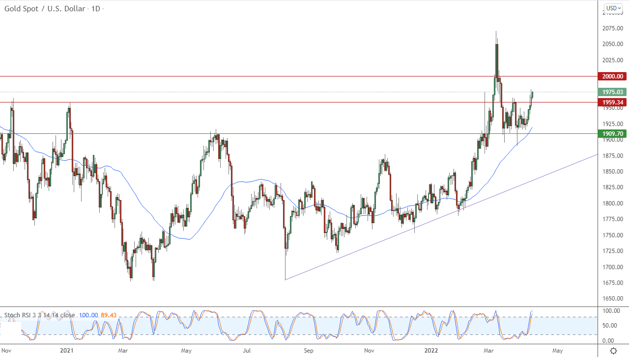 الرسم البياني اليومي للذهب الرسم البياني اليومي للذهب