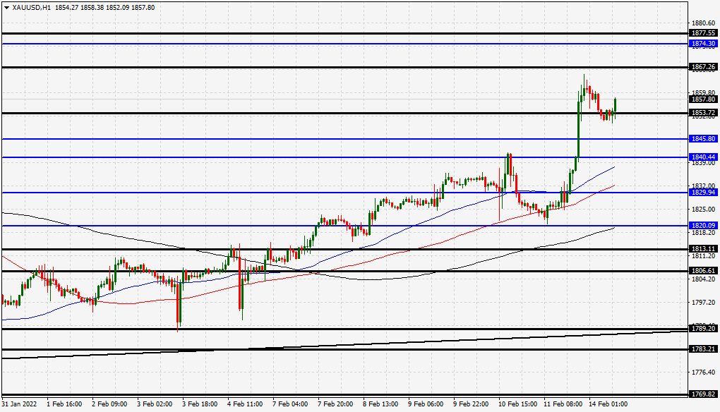 الرسم البياني اليومي للذهب