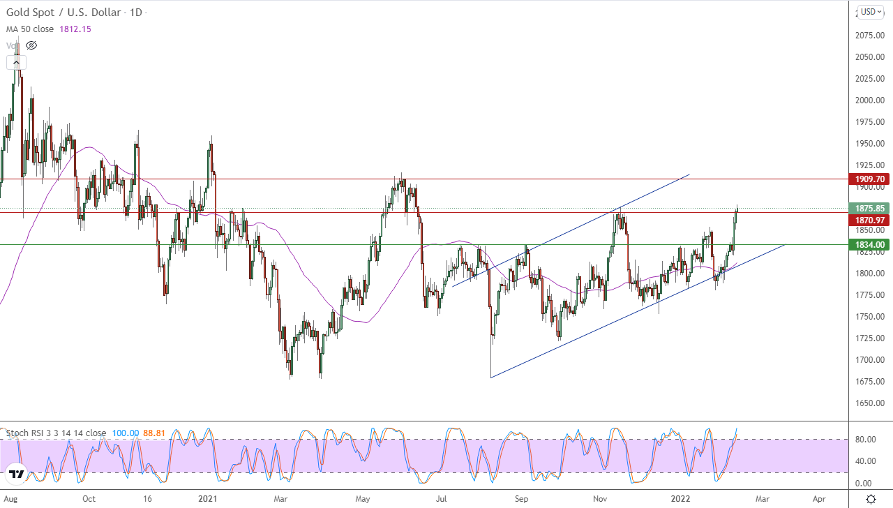 الرسم البياني اليومي للذهب الرسم البياني اليومي للذهب