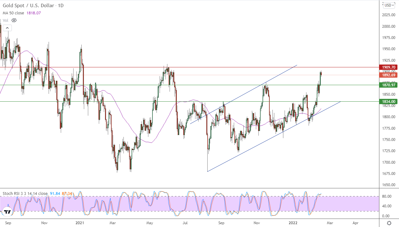 الرسم البياني اليومي للذهب الرسم البياني اليومي للذهب