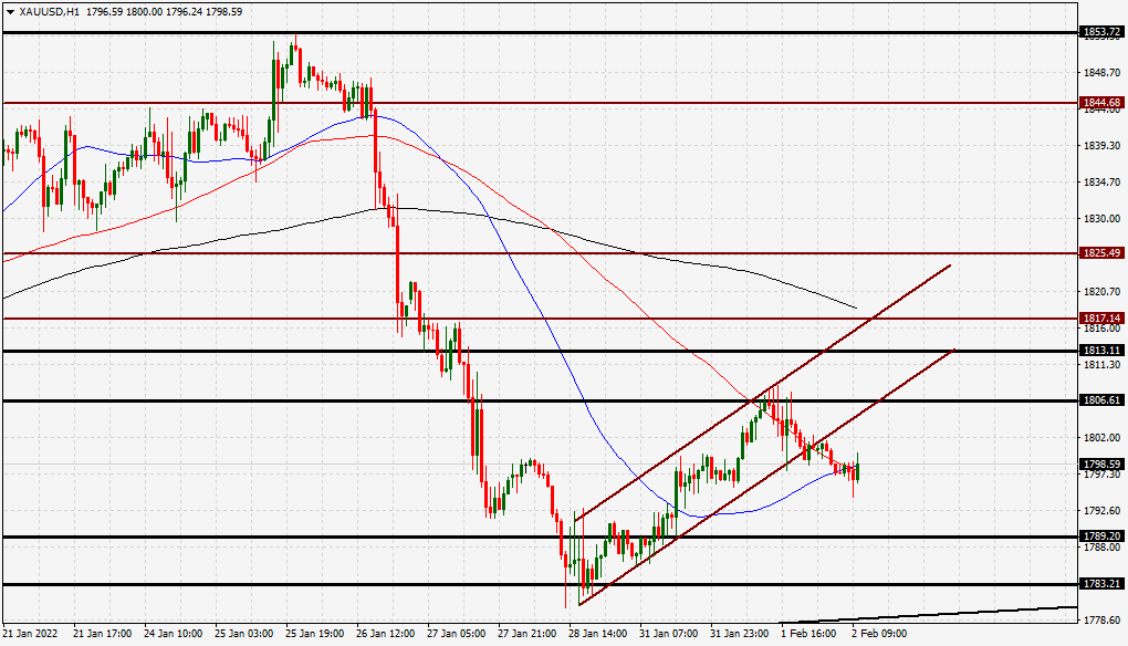 الرسم البياني اليومي للذهب