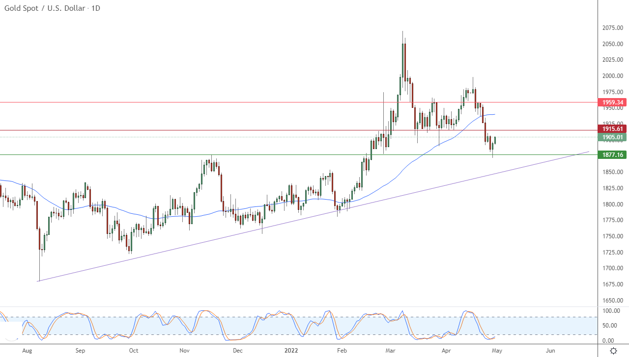 الرسم البياني اليومي للذهب الرسم البياني اليومي للذهب