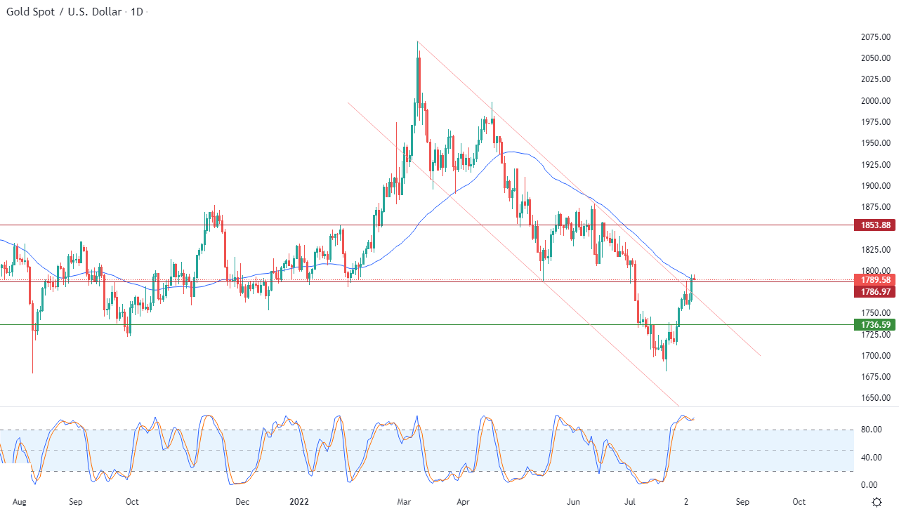 الرسم البياني اليومي للذهب الرسم البياني اليومي للذهب