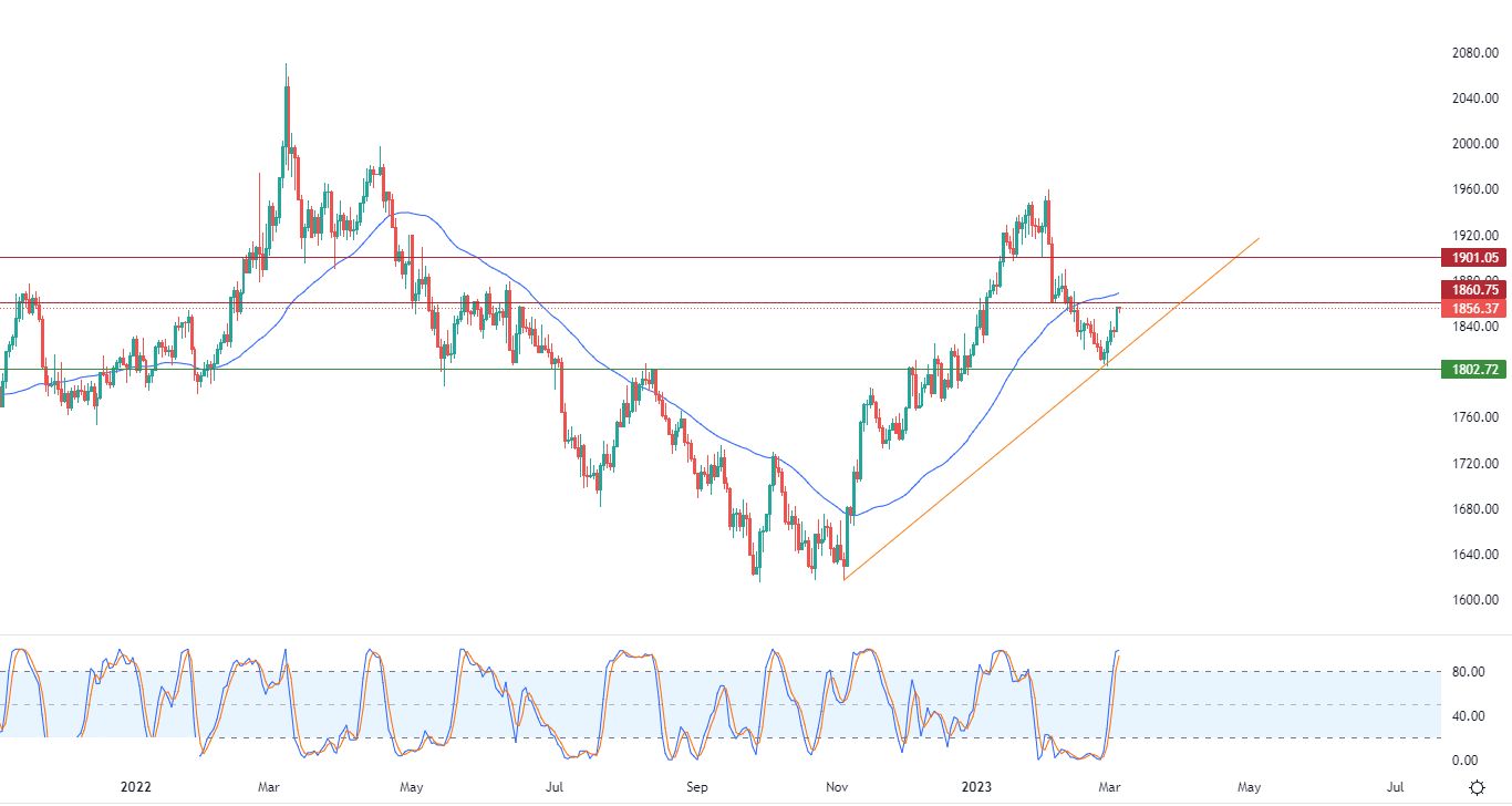 الرسم البياني اليومي لمؤشر الداو جونز