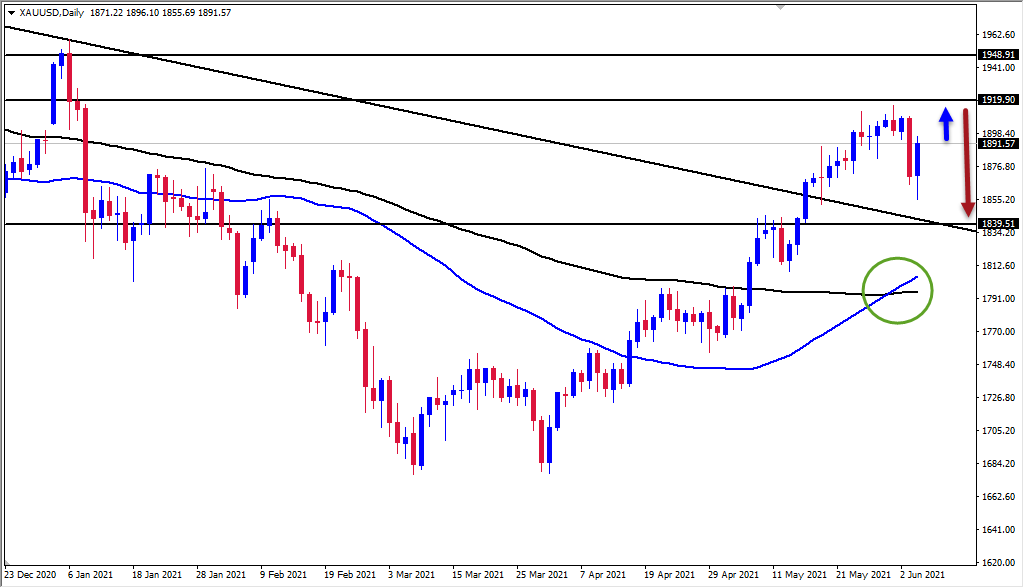 الرسم البياني الأسبوعي للذهب
