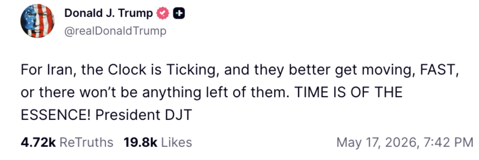Source: TruthSocial/Donald J. Trump