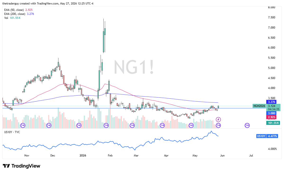 Natural Gas Forecast Today 28/05: Bouncing (Chart)