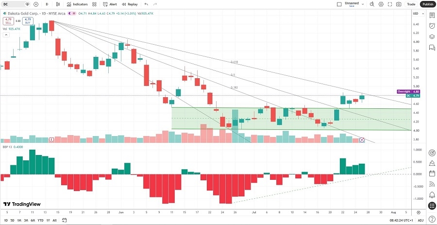 Dakota Gold Price Chart