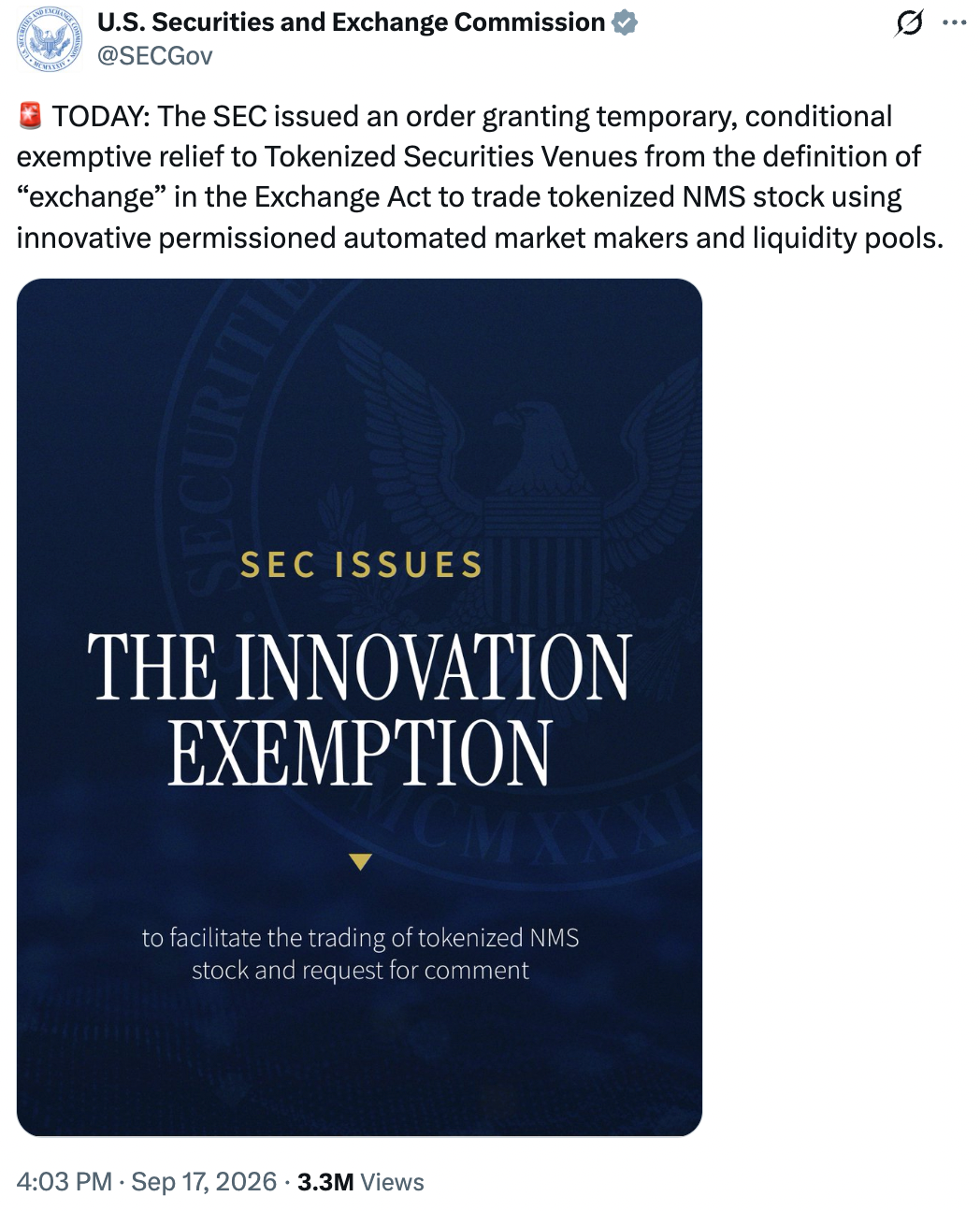 Securities and Exchange Commission/X